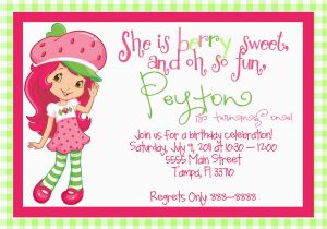 Strawberry Shortcake Personalized Birthday Invitations 7 Best Images Of Strawberry Shortcake Invitations