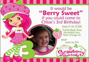 Strawberry Shortcake Personalized Birthday Invitations Strawberry Shortcake Birthday Invitations Ideas Bagvania