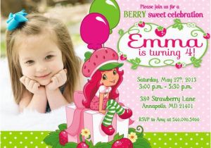 Strawberry Shortcake Personalized Birthday Invitations Strawberry Shortcake Birthday Invitations Strawberry