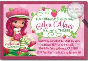 Strawberry Shortcake Personalized Birthday Invitations Strawberry Shortcake Birthday Invitations the New