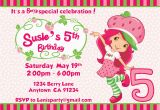 Strawberry Shortcake Personalized Birthday Invitations Strawberry Shortcake Personalized Birthday Invitations