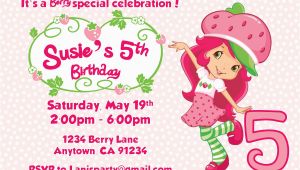 Strawberry Shortcake Personalized Birthday Invitations Strawberry Shortcake Personalized Birthday Invitations