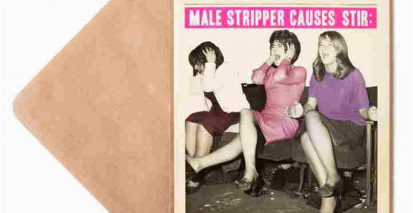 Stripper Birthday Cards Male Stripper Birthday Card for Her