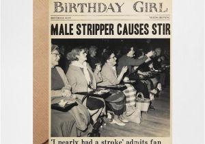 Stripper Birthday Cards Pigment Male Stripper Causes Stir Birthday Girl Card