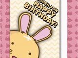 Super Funny Birthday Cards Bunny Super Fun Happy Birthday Card Fuzzballs the