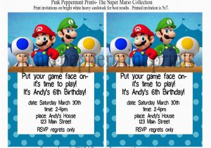 Super Mario Birthday Invitations Printable Free Incredible Super Mario Party Invitations All Luxurious