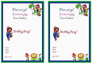 Super Mario Birthday Invitations Printable Free Super Mario Birthday Invitations Birthday Printable