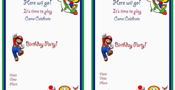 Super Mario Birthday Invitations Printable Free Super Mario Birthday Invitations Birthday Printable