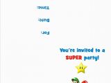 Super Mario Birthday Invitations Printable Free Super Mario Bros Free Printable Birthday Party Invitation