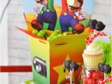 Super Mario Bros Birthday Decorations Kara 39 S Party Ideas Super Mario Bros themed Birthday Party