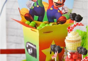 Super Mario Bros Birthday Decorations Kara 39 S Party Ideas Super Mario Bros themed Birthday Party