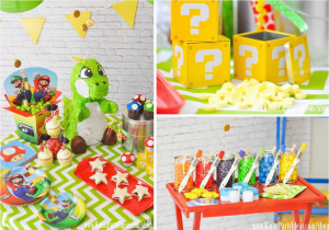 Super Mario Bros Birthday Decorations Kara 39 S Party Ideas Super Mario Bros themed Birthday Party