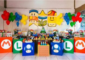 Super Mario Bros Birthday Decorations Kara 39 S Party Ideas Super Mario Brothers Birthday Party Via