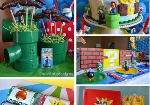 Super Mario Bros Birthday Decorations Kara 39 S Party Ideas Super Mario Party Planning Ideas Cake