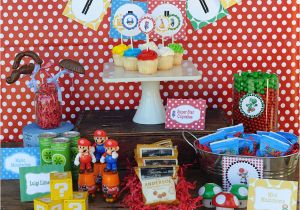 Super Mario Bros Birthday Decorations Let S Party Super Mario Brothers Party Ideas Tammy
