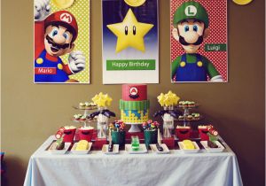 Super Mario Bros Birthday Decorations Mario Bros Party Cake Paper Party