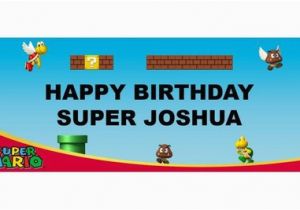 Super Mario Bros Happy Birthday Banner Items Similar to Mario Bros Personalized Happy Birthday