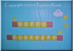 Super Mario Bros Happy Birthday Banner Print Ink Super Mario Bros A La Carte 39 Happy