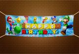 Super Mario Bros Happy Birthday Banner Super Mario Bros Happy Birthday Banner 6×2