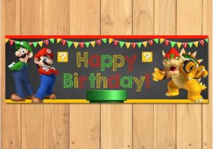 Super Mario Bros Happy Birthday Banner Super Mario Brothers Happy Birthday Banner 1×3 Feet