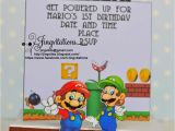 Super Mario Brothers Birthday Invitations Jingvitations Nintendo Super Mario Bros and Luigi