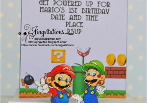 Super Mario Brothers Birthday Invitations Jingvitations Nintendo Super Mario Bros and Luigi