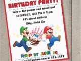 Super Mario Brothers Birthday Invitations Super Mario Bros Diy Printable Birthday Invitation by Carta