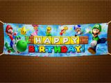 Super Mario Happy Birthday Banner Super Mario Bros Happy Birthday Banner 6×2