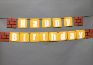 Super Mario Happy Birthday Banner Super Mario Happy Birthday Banner by Marianelascrafts On Etsy