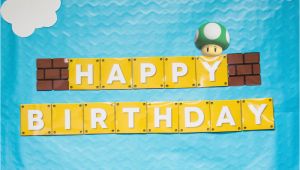 Super Mario Happy Birthday Banner Super Mario Party Recap with Free Printables Mkkm Designs