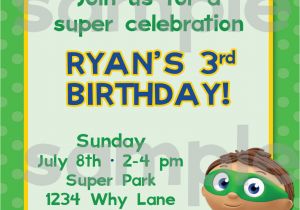 Super why Birthday Invitations Diy Printable Super why Birthday Invitation