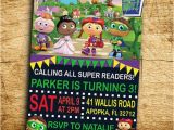 Super why Birthday Invitations Super why Birthday Party Invitation Digital by