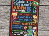 Super why Birthday Invitations Super why Birthday Party Invitation Digital by