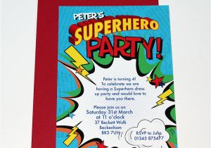 Superhero Birthday Invitation Wording Personalised Superhero Party Invitations by Bonnie