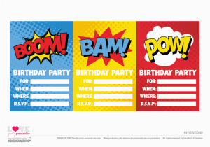Superhero Birthday Invitations Free Free Superhero Party Printables Catch My Party