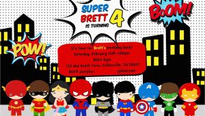 Superhero Birthday Invitations Free Greygrey Designs My Parties Brett 39 S Superhero 4th