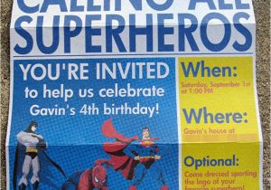 Superhero Birthday Invitations Free Superhero Newspaper Birthday Invitation the Scrap Shoppe