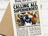 Superhero Newspaper Birthday Invitations Daily Planet Superhero Newspaper Birthday Invitation Captain