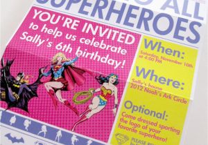 Superhero Newspaper Birthday Invitations Girls Superhero Newspaper Custom Printable Birthday Invitation