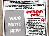 Superhero Newspaper Birthday Invitations Kitchen Dining