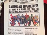 Superhero Newspaper Birthday Invitations Superhero Birthday Party Invitations I Made Using Word I