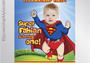 Superman 1st Birthday Invitations 1000 Ideas About Superman Invitations On Pinterest