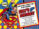 Superman 1st Birthday Invitations Boys Superhero Superman Birthday Photo Invitation