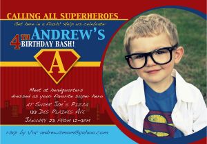 Superman 1st Birthday Invitations Superhero Birthday Invitation Custom Superman Photo Card