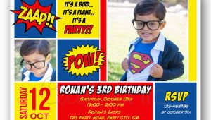 Superman 1st Birthday Invitations Superman Birthday Invitation with Photo Printable Boy Girl