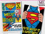 Superman Birthday Invites Batman Invitations Metro Designs and Metro events