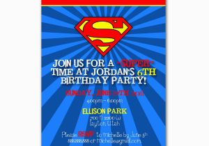 Superman Birthday Invites Superman Birthday Party Invitation Custom for Allison Schall