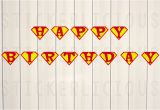 Superman Happy Birthday Banner Printable Superman Happy Birthday Banner Small Diy Digital