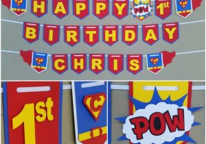 Superman Happy Birthday Banner Superman Happy Birthday Banner Superman Banner Superman