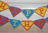 Superman Happy Birthday Banner Superman Inspired Happy Birthday Banner by Paperfectcreations